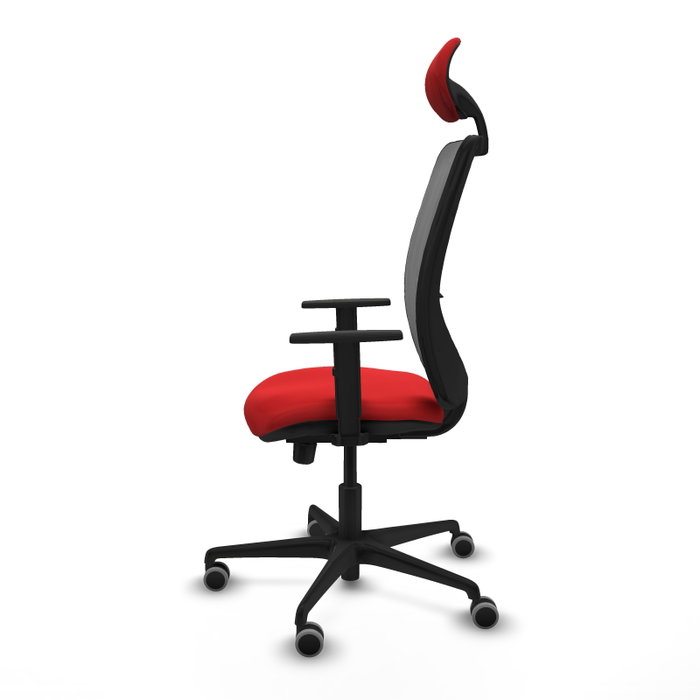 PIQUERAS Y CRESPO Silla de Oficina Zulema con Mecanismo Sincro/Traslack, Rojo y Gris
