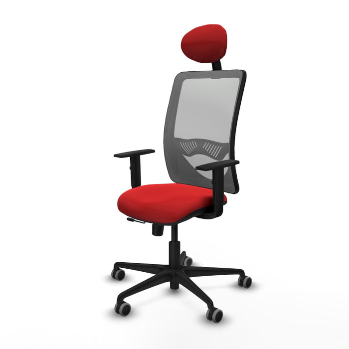 PIQUERAS Y CRESPO Silla de Oficina Zulema con Mecanismo Sincro/Traslack, Rojo y Gris