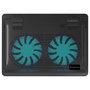 Conceptronic CNBCOOLPAD2F Base de refrigeración para portátil con 2 ventiladores, Negro