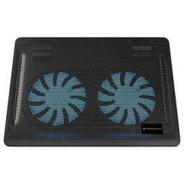 Conceptronic CNBCOOLPAD2F Base de refrigeración para portátil con 2 ventiladores, Negro
