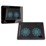 Conceptronic CNBCOOLPAD2F Base de refrigeración para portátil con 2 ventiladores, Negro