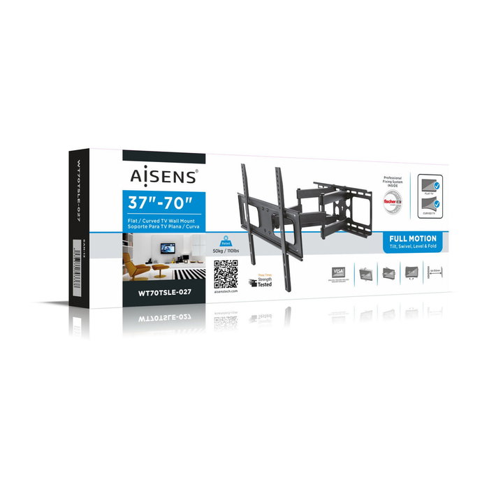 Aisens WT70TSLE-027 Soporte de Pared Giratorio e Inclinable para TV de 37-70 pulg.
