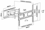 Aisens WT70TSLE-027 Soporte de Pared Giratorio e Inclinable para TV de 37-70 pulg.