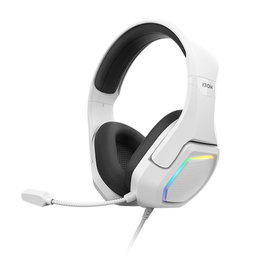 Auriculares de Diadema Bluetooth Krom KOPA 7,1 VIRTUAL Blanco