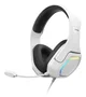 Krom Auriculares Gaming Kopa 7.1 Virtual Negro/Blanco, con Sonido 7.1, Micrófono, Control en Cable, RGB, USB, 50mm, Compatible con PC, PS4, PS5, Nintendo Switch