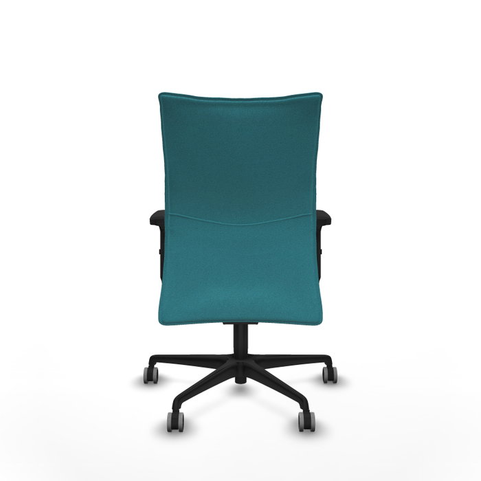 PIQUERAS Y CRESPO Silla Albacete Confidente Turquesa con Mecanismo Sincro y Brazos 2D
