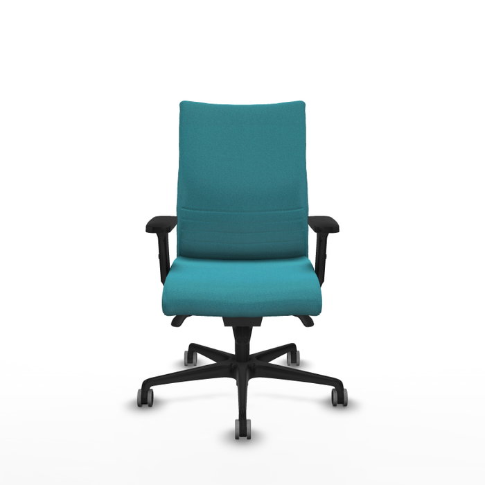 PIQUERAS Y CRESPO Silla Albacete Confidente Turquesa con Mecanismo Sincro y Brazos 2D