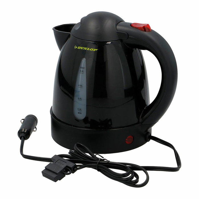 DUNLOP Hervidor de agua eléctrico 0,8 l 24V 250W Negro