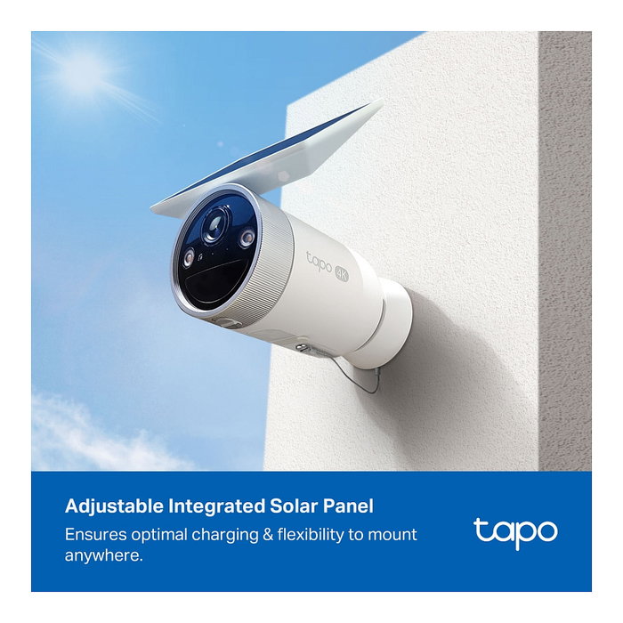 TP-Link Tapo C465 Cámara de Seguridad Ultra AI con Energía Solar para Exterior, Impermeable, Visión Nocturna, Seguimiento Inteligente, 3MP