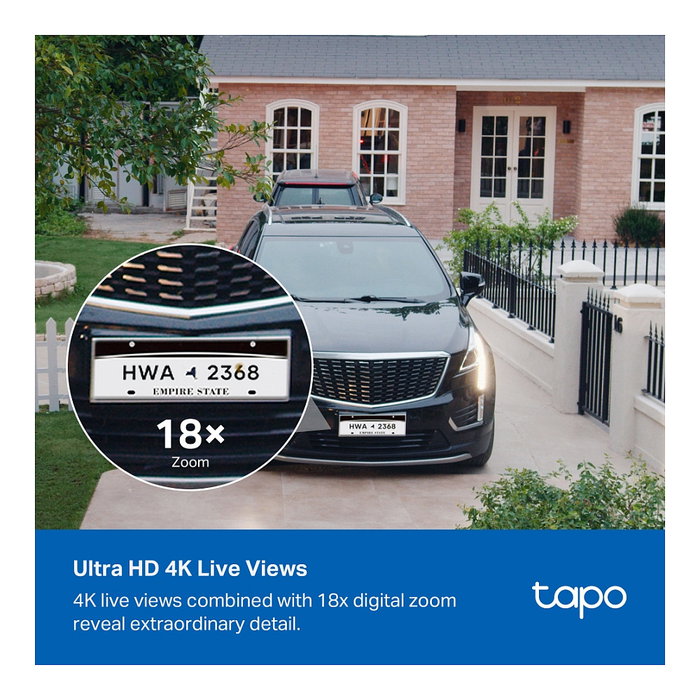 TP-Link Tapo C465 Cámara de Seguridad Ultra AI con Energía Solar para Exterior, Impermeable, Visión Nocturna, Seguimiento Inteligente, 3MP