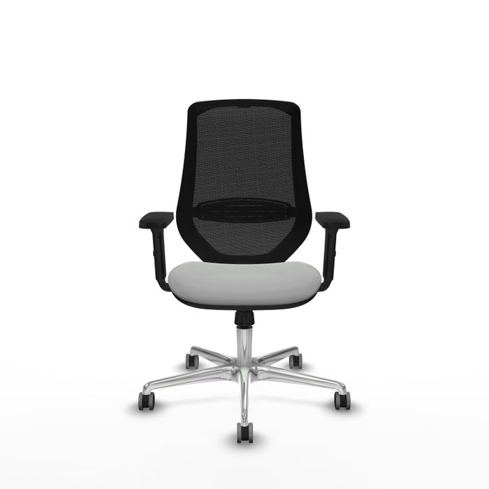 PIQUERAS Y CRESPO Silla de oficina Mardos con mecanismo Sincro, Gris claro y Negro