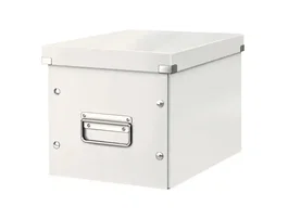 Leitz Caja de almacenamiento Click&Store cúbica mediana, color blanco, 265x265x250 mm