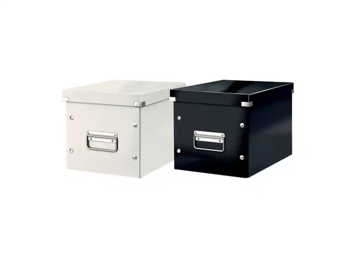 Leitz Click&Store Caja de Almacenamiento Cúbica Mediana, Contenedor Organización, Blanco, 265 x 265 x 250 mm