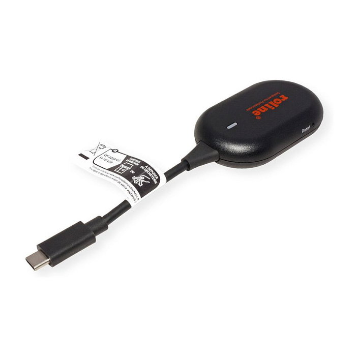 ROLINE Set de transmisor y receptor de señales AV inalámbrico USB-C a HDMI 1080p 20m