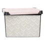 Caja de Almacenaje con Tapa Kipit Vibes Rosa Plástico Estampado Flechas 22 L (12 Unidades)
