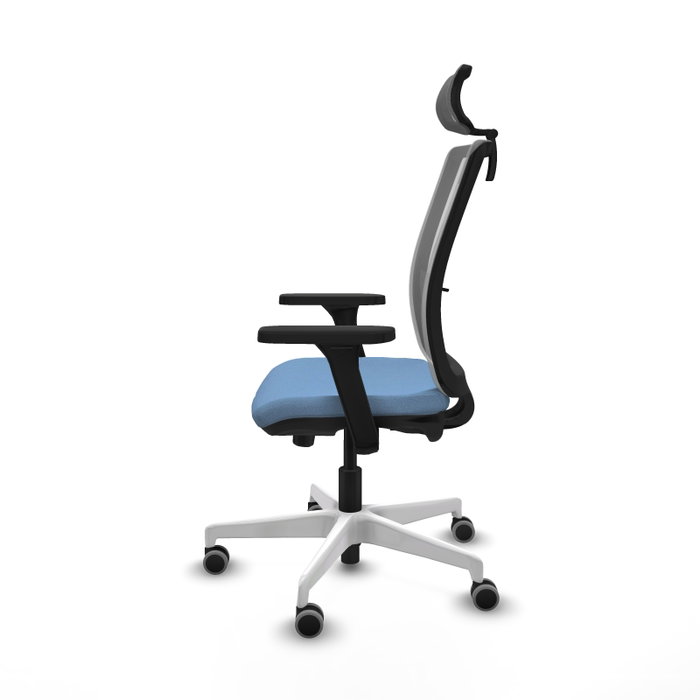 PIQUERAS Y CRESPO Silla de oficina Haches con mecanismo Sincro/Traslack Azul cielo y Gris PIQUERAS Y CRESPO Silla de oficina Haches con mecanismo Sincro/Traslack Azul cielo y Gris