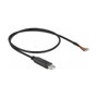 DeLOCK Cable adaptador USB 2.0 Tipo A a serie RS-232 con 9 extremos abiertos y blindaje, 0,5 m