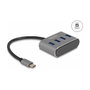 DeLOCK Concentrador USB 3.2 Gen 1 de 4 puertos con conector USB Type-C, Negro