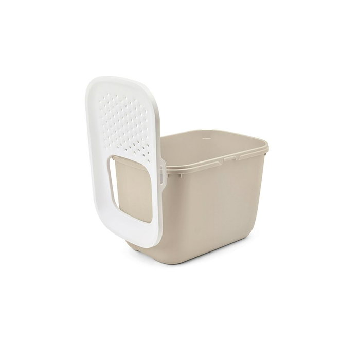 Savic Hop Bandeja Sanitaria para Gatos, Marrón/Café con Tapa Blanca, 58,5x39x39,5 cm, 1 Unidad Savic Hop Bandeja Sanitaria para Gatos, Marrón/Café con Tapa Blanca, 58,5x39x39,5 cm, 1 Unidad
