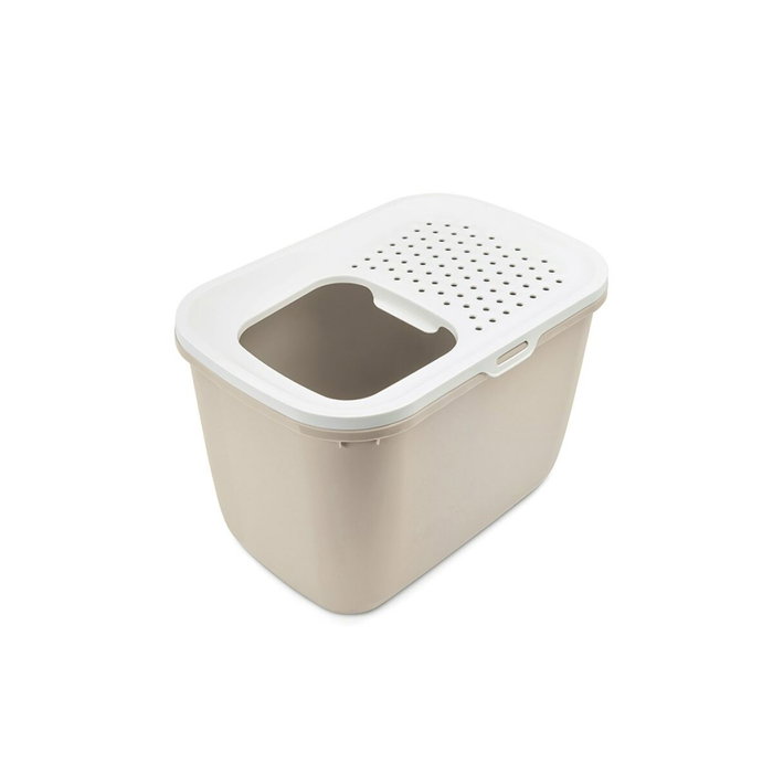 Savic Hop Bandeja Sanitaria para Gatos, Marrón/Café con Tapa Blanca, 58,5x39x39,5 cm, 1 Unidad Savic Hop Bandeja Sanitaria para Gatos, Marrón/Café con Tapa Blanca, 58,5x39x39,5 cm, 1 Unidad