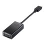 HP Adaptador USB-C a VGA Negro 4SH06AA