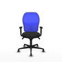 PIQUERAS Y CRESPO Silla de oficina Jorquera con mecanismo Sincro, Negro/Azul