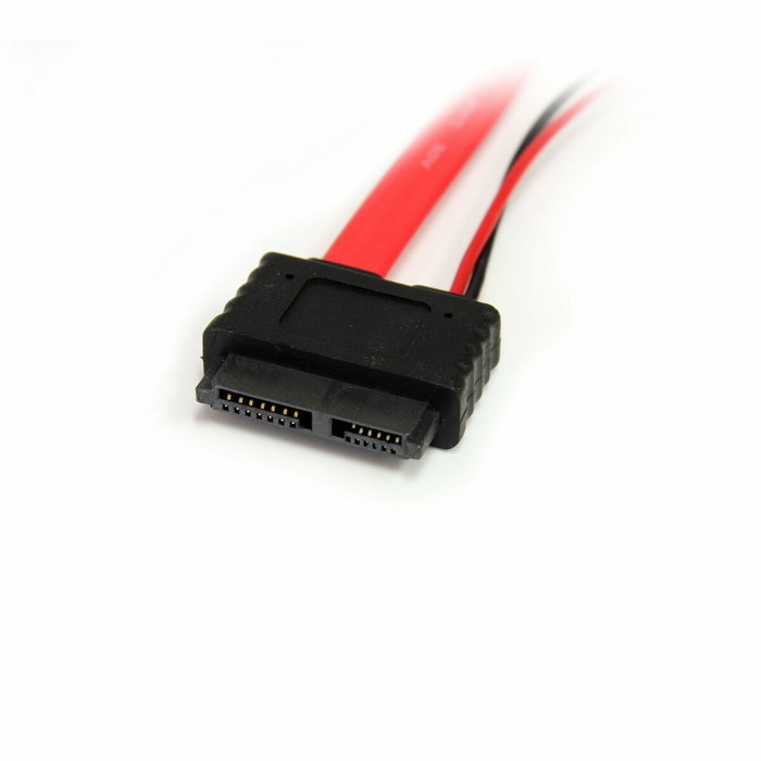 StarTech.com Adaptador SATA Slimline 13 Pines a Molex LP4 y SATA Rojo, 50,8 cm