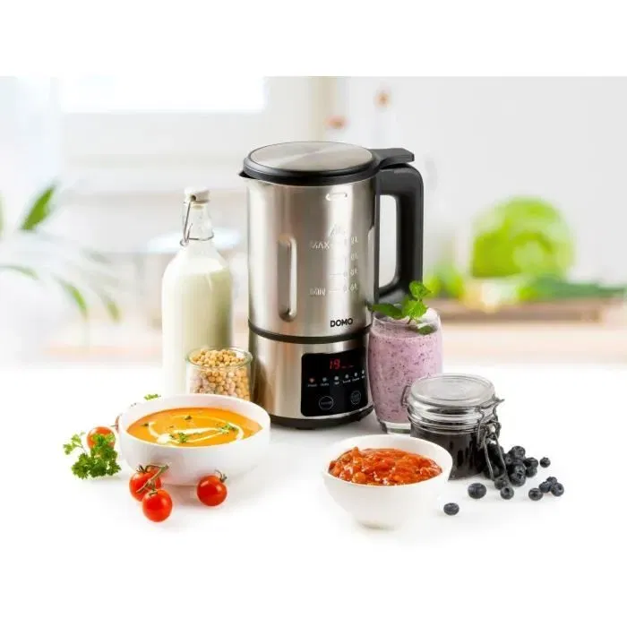 Domo DOM5411397150196 Blender Calefactor, 6 Programas, Acero Inoxidable