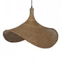 DKD Home Decor Lámpara de Techo de Ratán Sombrero Natural Marrón Claro