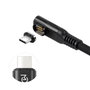 MicroConnect Cable USB-C a USB-C de 1m en ángulo Premium magnético de silicona 240W 8K 40Gbps USB4