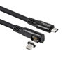 MicroConnect Cable USB-C a USB-C de 1m en ángulo Premium magnético de silicona 240W 8K 40Gbps USB4