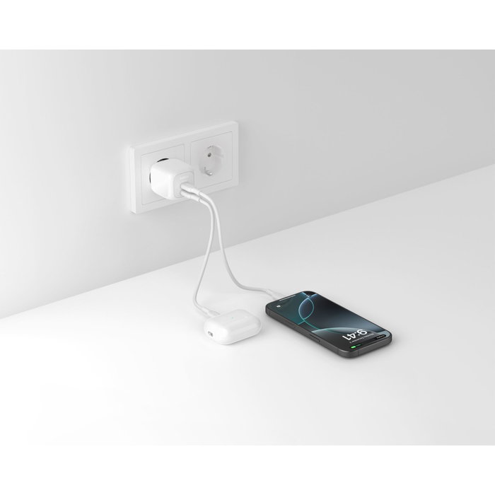 Belkin Cargador BoostCharge Pro 50W Dual USB-C Blanco WCH019kqWH