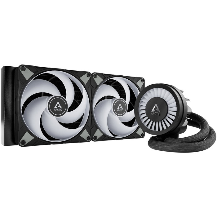 ARCTIC Liquid Freezer III 280 A-RGB - Sistema de refrigeración líquida todo en uno (AIO) para CPU, 2 ventiladores de 140 mm, Negro, compatible con LGA 1851/1700, AM4/AM5