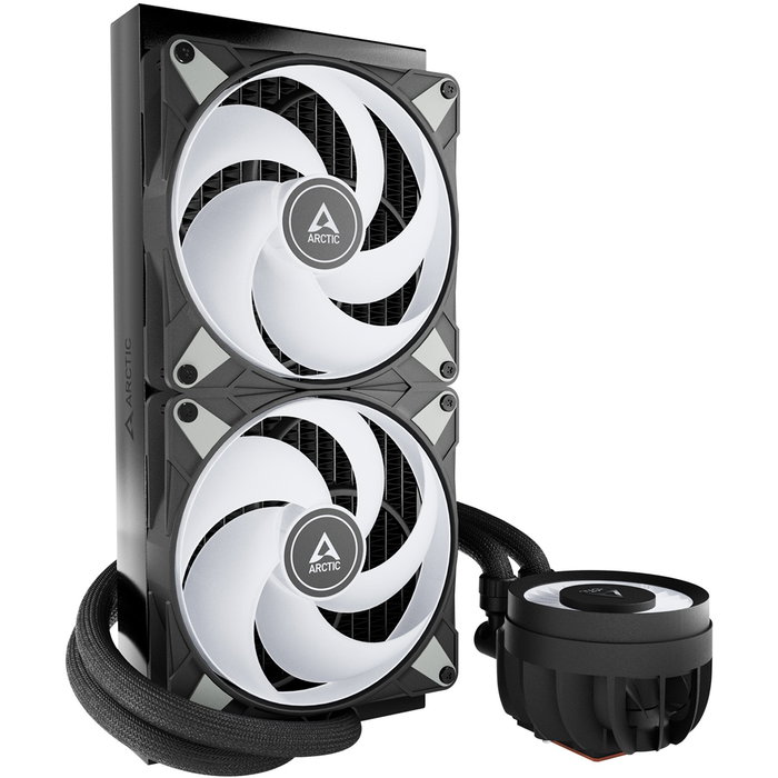 ARCTIC Liquid Freezer III 280 A-RGB - Sistema de refrigeración líquida todo en uno (AIO) para CPU, 2 ventiladores de 140 mm, Negro, compatible con LGA 1851/1700, AM4/AM5