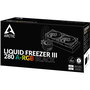 ARCTIC Liquid Freezer III 280 A-RGB - Sistema de refrigeración líquida todo en uno (AIO) para CPU, 2 ventiladores de 140 mm, Negro, compatible con LGA 1851/1700, AM4/AM5
