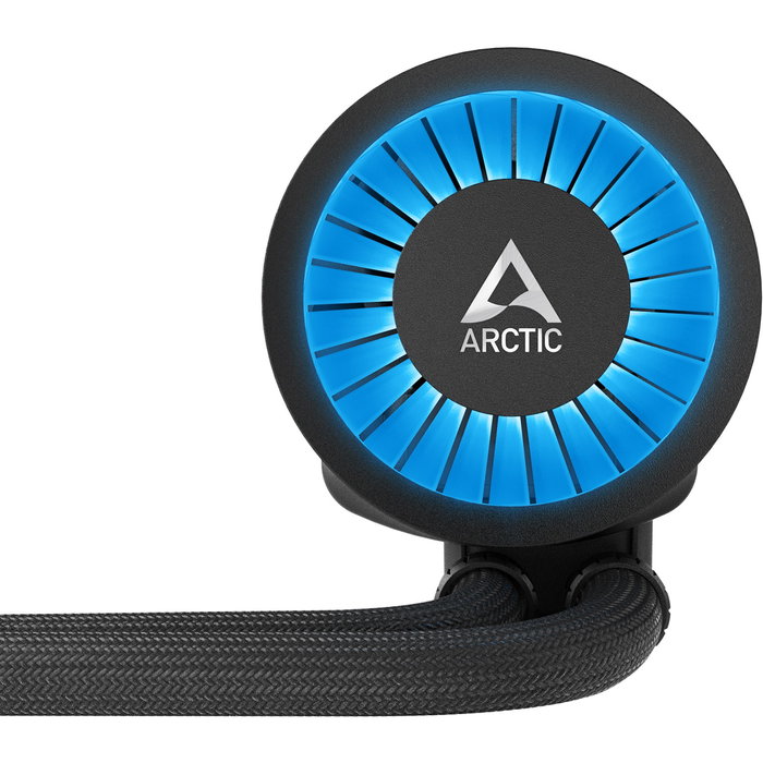 ARCTIC Liquid Freezer III 280 A-RGB - Sistema de refrigeración líquida todo en uno (AIO) para CPU, 2 ventiladores de 140 mm, Negro, compatible con LGA 1851/1700, AM4/AM5