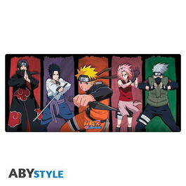 ABYstyle Alfombrilla de Ratón Gaming XXL (90x40 cm) Naruto Shippuden con Base Antideslizante y Bordes Cosidos