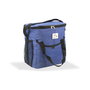 Hidalgo Nevera Portátil 21 Litros Diseño Tejana Azul con Ribete, Asas y Correa Ajustable Negra - 37.7 x 20 x 33 cm