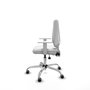 PIQUERAS Y CRESPO Silla de oficina Elche con mecanismo Asincro, Tela Blanca y Base cromada