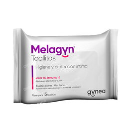 GYNEA MELAGYN Toallitas Higiene Íntima Flow Pack 15 Unidades