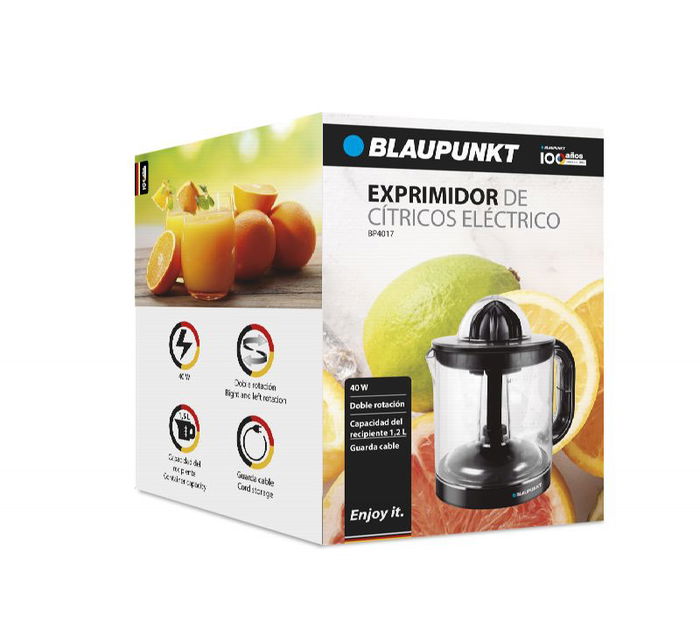 Blaupunkt Exprimidor de Cítricos - 40W, Capacidad 1.2l, Potente y de Alta Calidad para Jugos Frescos