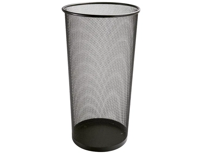 Q-connect Paraguero Metálico KF00829 Rejilla Negro 26,5 cm Diámetro x 50 cm