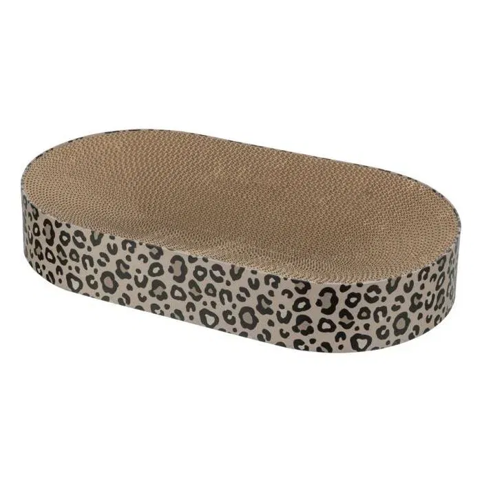 Trixie Cama Rascadora LEO Cartón para Gatos - Estampado Leopardo Marrón, 63 x 10 x 35 cm, Ref: TRI4011905838793