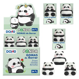 Goma De Borrar Panda Surtido Expositor De 24 (3 Mod.)