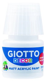 Pintura Acrilica Giotto 25 Ml (Bote) Blanco (Set de 6)
