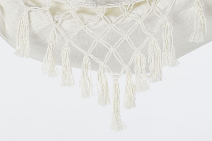 DKD Home Decor Silla Colgante para Terraza y Jardín Crudo 60 x 128 x 100 cm (2 Unidades) Algodón y Poliéster con Flecos DKD Home Decor Silla Colgante para Terraza y Jardín Crudo 60 x 128 x 100 cm (2 Unidades) Algodón y Poliéster con Flecos