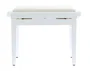 Quiklok Banqueta para Piano de Terciopelo Blanco Brillante
