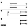PATCHBOX PBCSX24K Panel de Gestión de Cables Patchcatch Solo, 24 Piezas, Acero y POM, Negro/Rojo, 250 kg Capacidad, Incluye Clips y Separadores