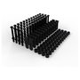 PATCHBOX PBCSX24K Panel de Gestión de Cables Patchcatch Solo, 24 Piezas, Acero y POM, Negro/Rojo, 250 kg Capacidad, Incluye Clips y Separadores