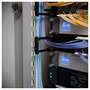 PATCHBOX PBCSX24K Panel de Gestión de Cables Patchcatch Solo, 24 Piezas, Acero y POM, Negro/Rojo, 250 kg Capacidad, Incluye Clips y Separadores